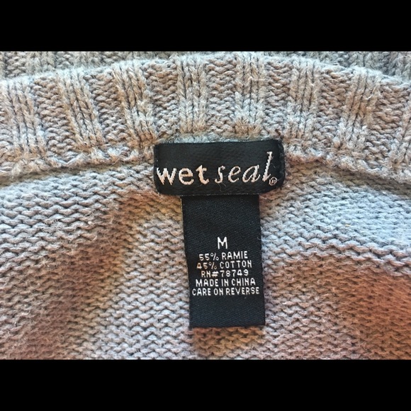 Wet Seal Cardigan Grey Sweater Gray - Picture 3 of 4